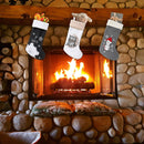 Christmas Stockings 18" Hand-embroidered Sequined Cute Animal Christmas Stockings Set