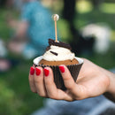 clear ball plastic picks cupcake cup cake hand dessert