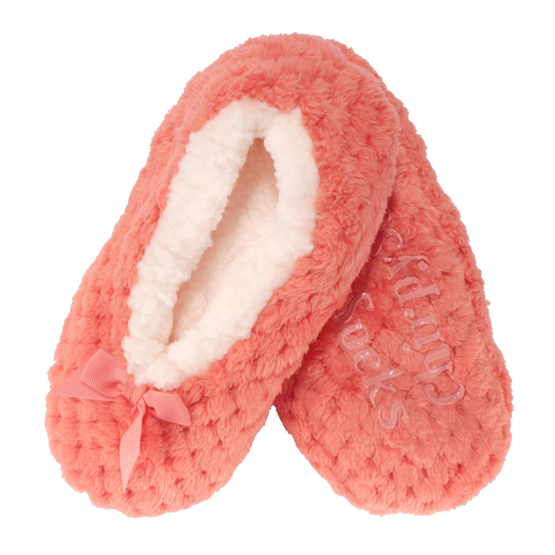 Adult Super Soft Warm Cozy Fuzzy Soft Touch Slippers Non-Slip Lined Socks, 1 Pair