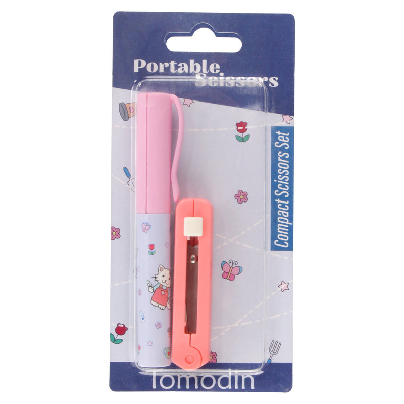 Compact Scissors Set - Pen and Push Portable Scissors