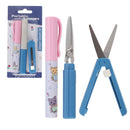 Portable Travel Scissors, Pen & Push Folding Style Set