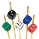 Decorative Dice Party End Bamboo Picks