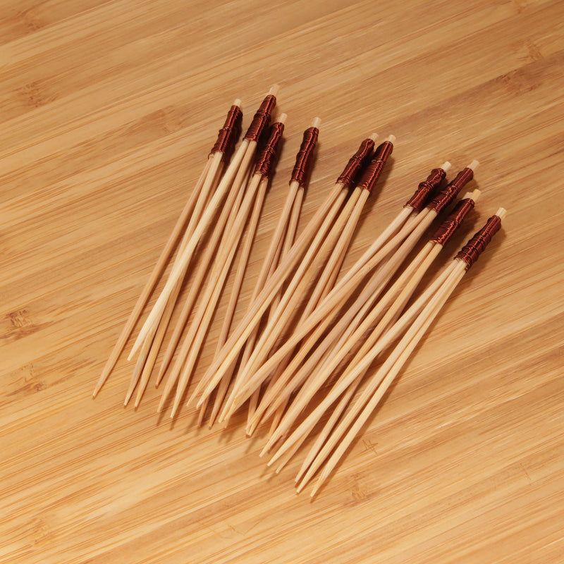 3.5" Bamboo Trident Picks Skewers