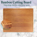 extra large bamboo cutting board rectangular dimensions 30" x 24" x 0.75"