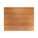 extra large rectangular bamboo cutting board carbonized brown front