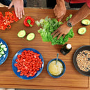 extra large bamboo cutting board life style shot
