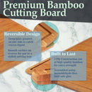 extra large bamboo cutting board infographic