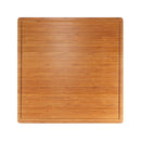 extra large square bamboo cutting board carbonized brown front