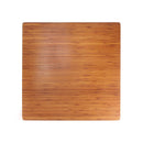 extra large square bamboo cutting board carbonized brown back