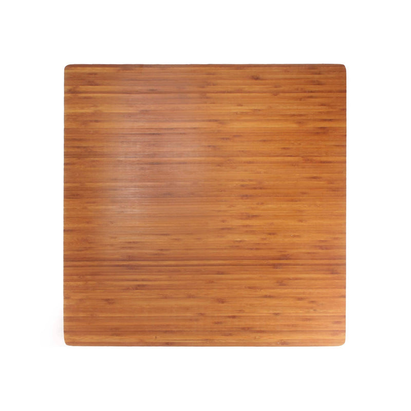 extra large square bamboo cutting board carbonized brown back