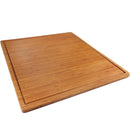 extra large square bamboo cutting board carbonized brown side