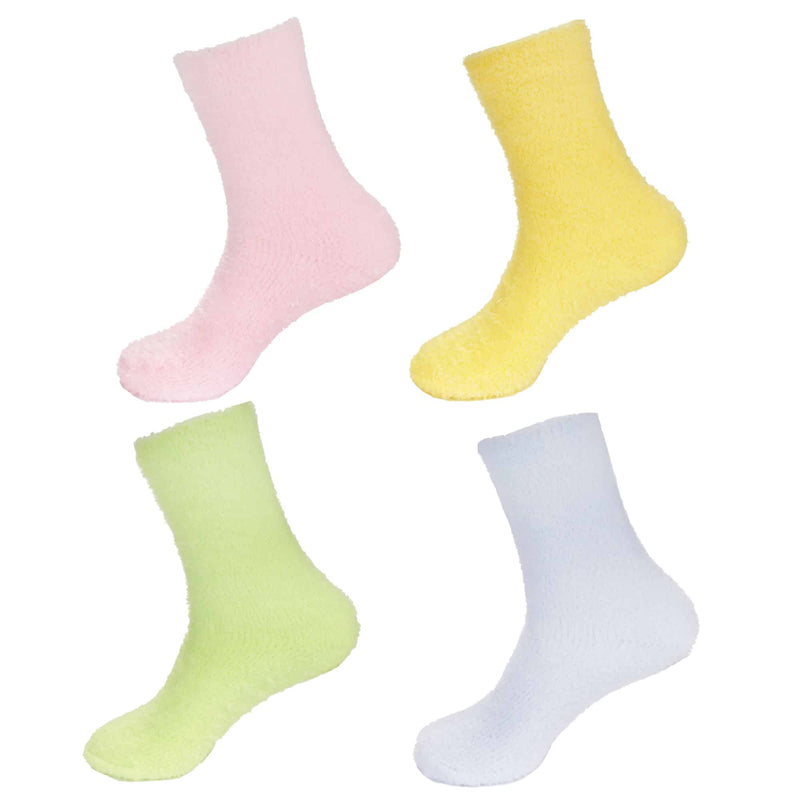 Women's Fuzzy Soft Pastel Coloured Socks