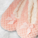 fuzzy soft slippers socks pink