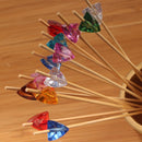 acrylic gem theme picks skewers assorted display
