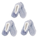 Adult Super Soft Warm Cozy Fuzzy Soft Touch Slippers Non-Slip Lined Socks, 3 Pairs
