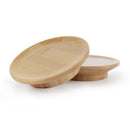 Bamboo Glass Topper Round Horizontal Cut Style