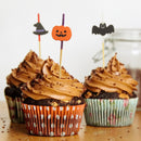 halloween holiday cupcake dessert ghost witch hat pumpkin bat