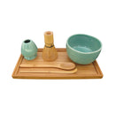 Matcha Bowl Set (Includes Bowl, Rest, Tea Whisk, Chashaku, Tea Spoon & Tray)