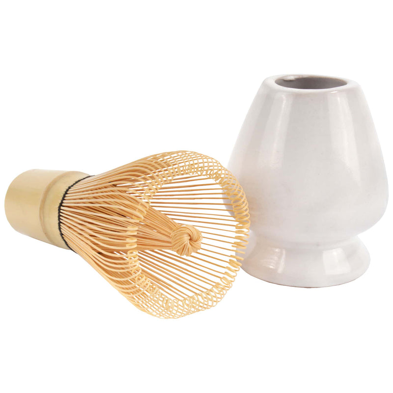 Matcha Tea Whisk Set - Bamboo Chasen and Whisk Holder Rest Set