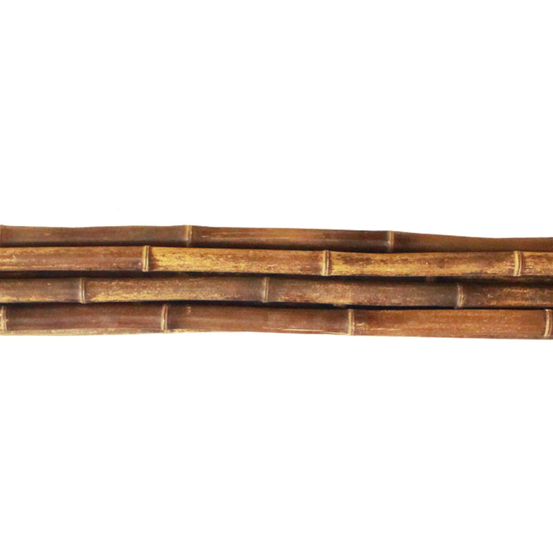 close up black bamboo poles