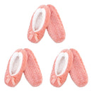 Adult Super Soft Warm Cozy Fuzzy Soft Touch Slippers Non-Slip Lined Socks, 3 Pairs