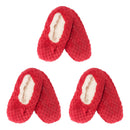 Adult Super Soft Warm Cozy Fuzzy Soft Touch Slippers Non-Slip Lined Socks, 3 Pairs