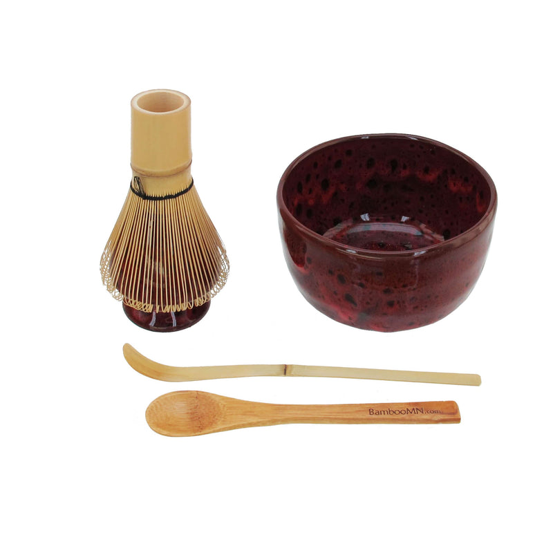 Matcha Bowl Set (Includes Bowl, Rest, Tea Whisk, Chashaku, & Tea Spoon)