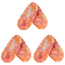 Adult Women's Fuzzy Multicolour Slippers Non-Slip Socks, 3 Pairs