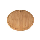 bamboo round cutting board 12 inch side view