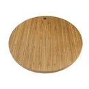 bamboo round cutting board 15 inch back flat side