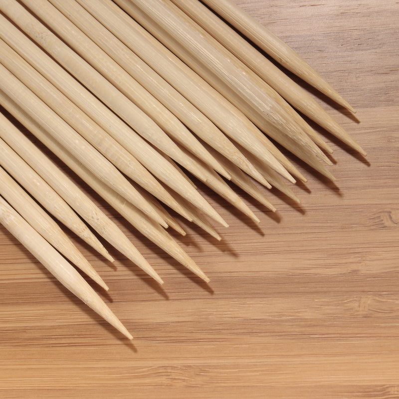 Bamboo Short Sharp Point Round Skewers tips