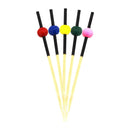 small bamboo ball picks assorted Colours