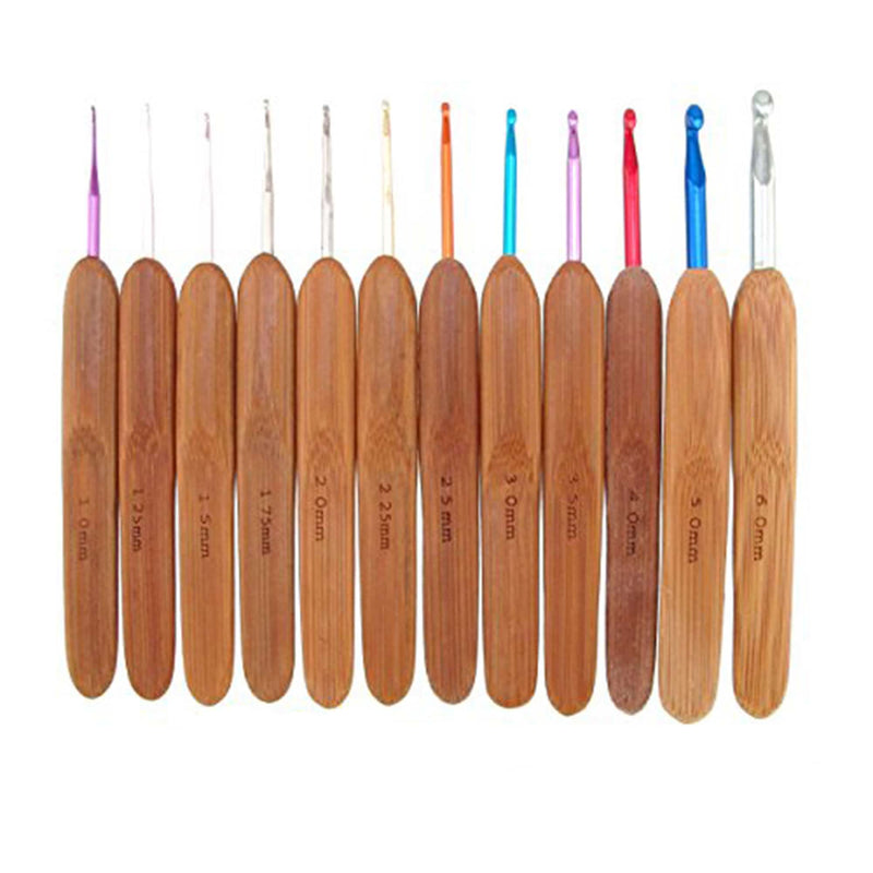 group of crochet hooks