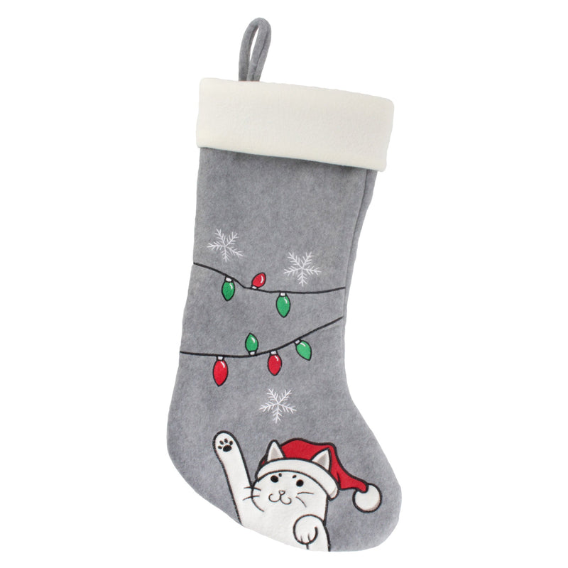 Christmas Stockings 18" Hand-embroidered Sequined Cute Animal Christmas Stockings Set