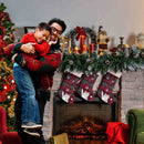 Christmas Stockings 18" Hand-embroidered Sequined Cute Animal Christmas Stockings Set