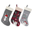 Christmas Stockings 18" Hand-embroidered Sequined Cute Animal Christmas Stockings Set