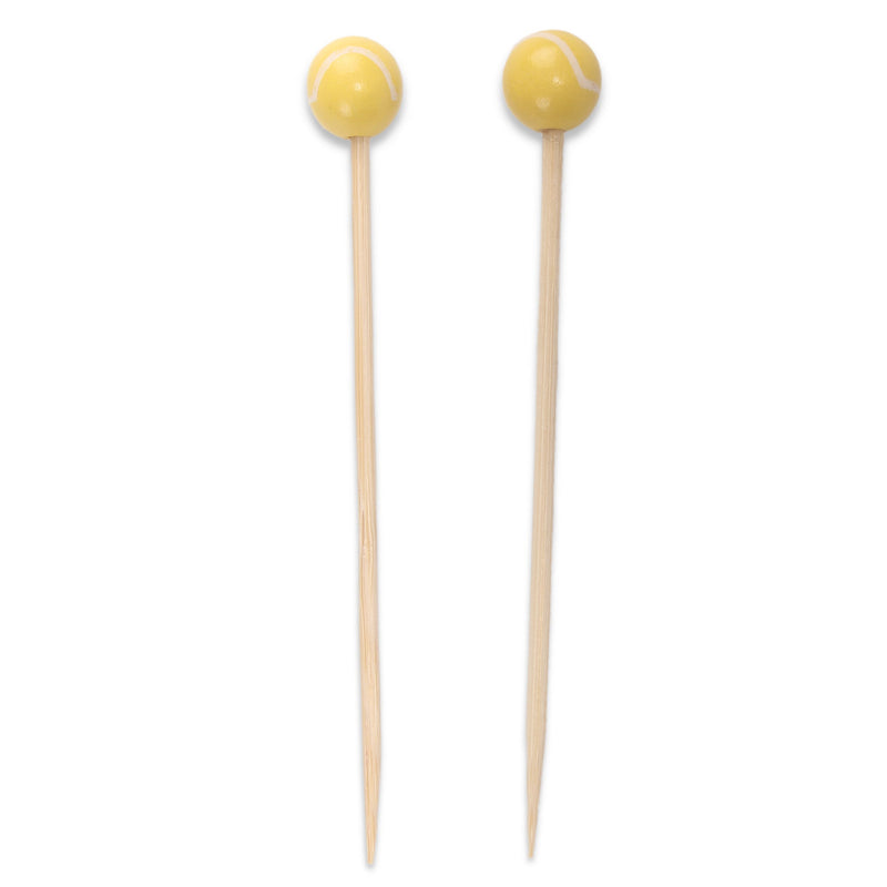 Decorative Sports Ball End Bamboo Picks