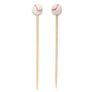 Decorative Sports Ball End Bamboo Picks