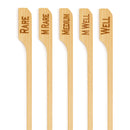 steak label bamboo paddle picks assorted
