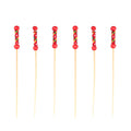 string braided patterned cloth picks full red