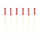 string braided patterned cloth picks full red