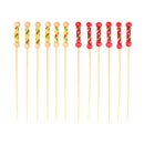 string braided patterned cloth picks full red yellow