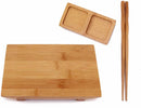 Bamboo Sushi Board Tray, Chopsticks and Compartment Sauce Dish, Varies Sizes and Style