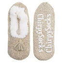 Adult Women's Fuzzy Non-Slip Fancy Yarn Slippers Socks, 1 Pair
