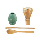 Matcha Green Tea Whisk Set - Whisk + Scoop + Tea Spoon + Whisk Holder