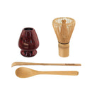 Matcha Green Tea Whisk Set - Whisk + Scoop + Tea Spoon + Whisk Holder