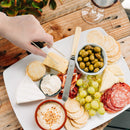 bamboo disposable tongs lifestyle meat and cheese