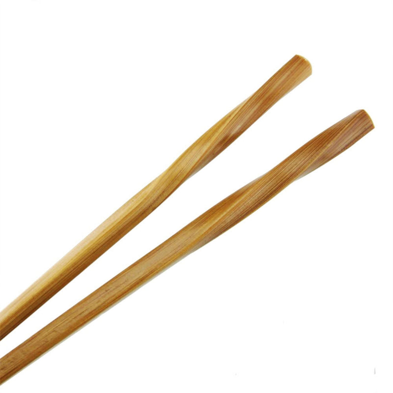 twisted bamboo chopsticks up close