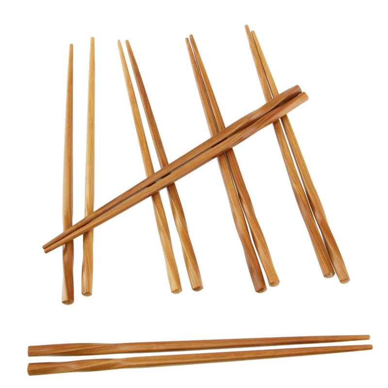 twisted bamboo chopsticks multiple pairs