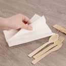 veneer bamboo 4pc tied utensils napkin